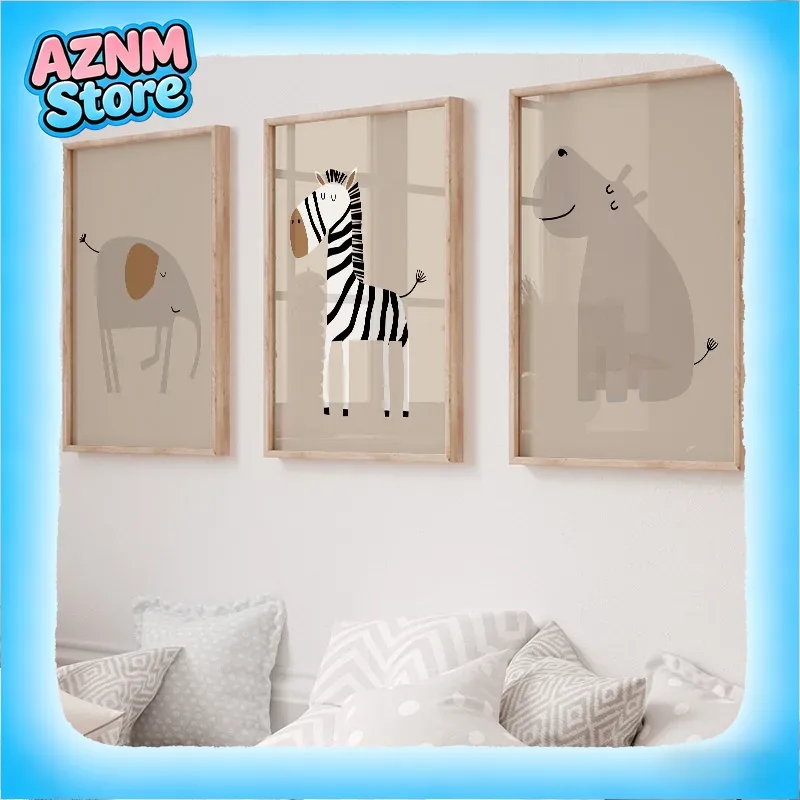 Baby Nursery Jungle - Lion Tiger Elephant Giraffe Jungle Animal