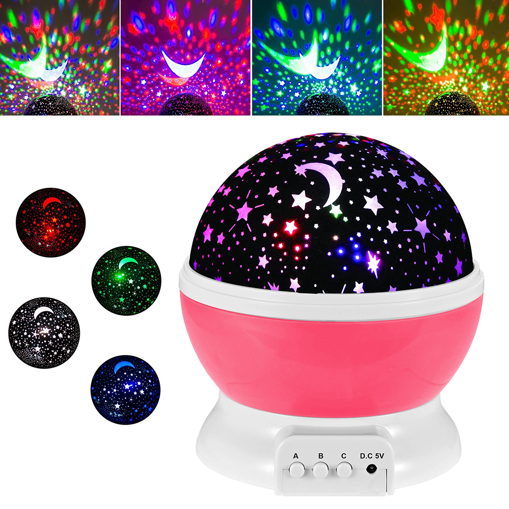 Baby Nursery Table Lamp - Night Lamp Projector Starry Sky Night