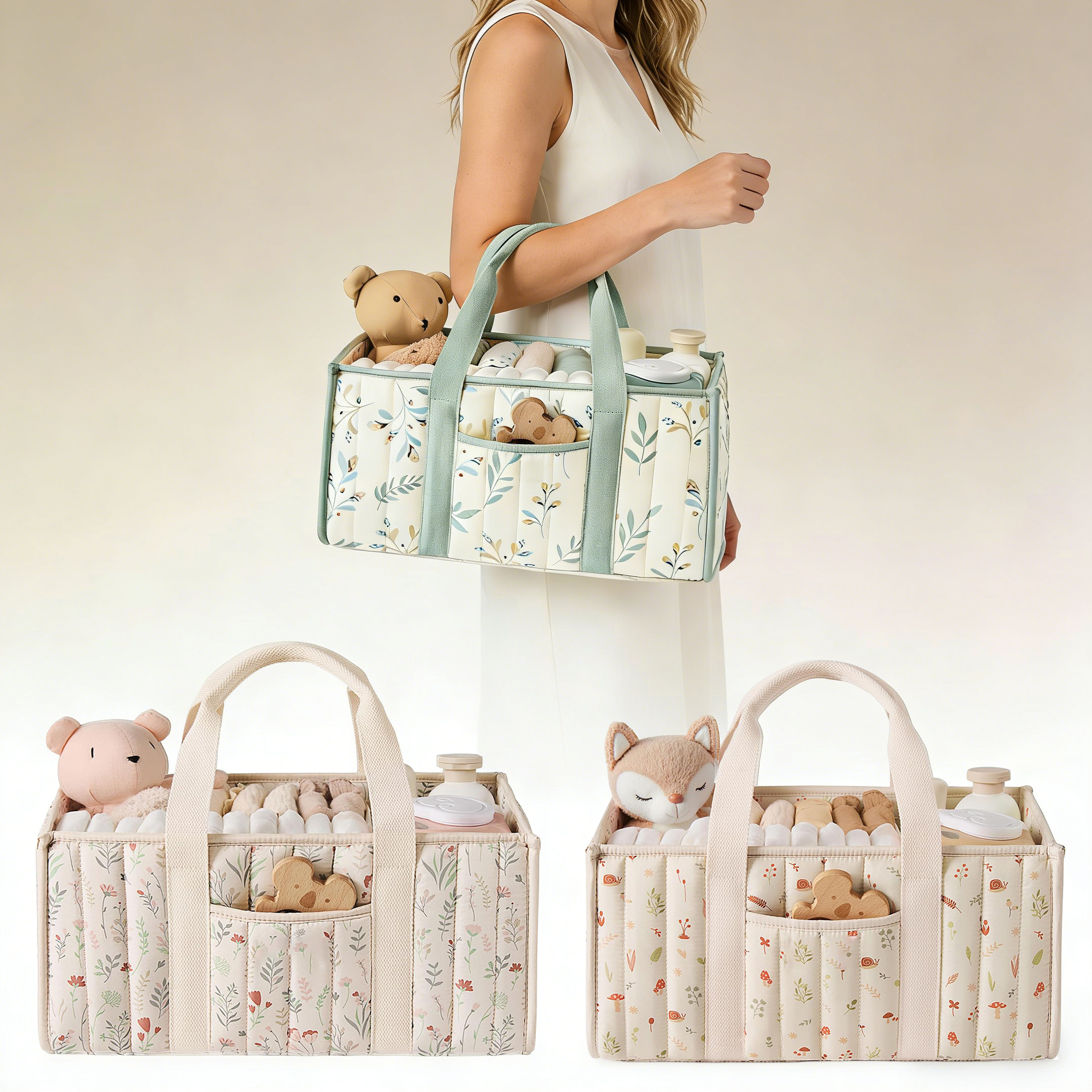 Baby Nursery Storage - Diaper Caddy Organizer, Stylish Nursery Storage