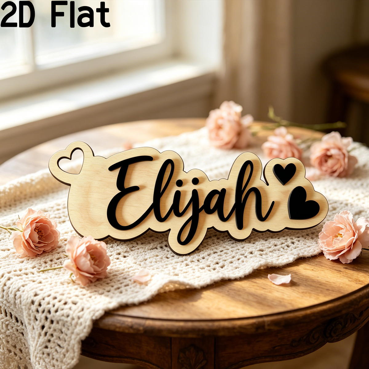 Baby Nursery Wall - 1Pc Custom Love Decor Wooden Acrylic