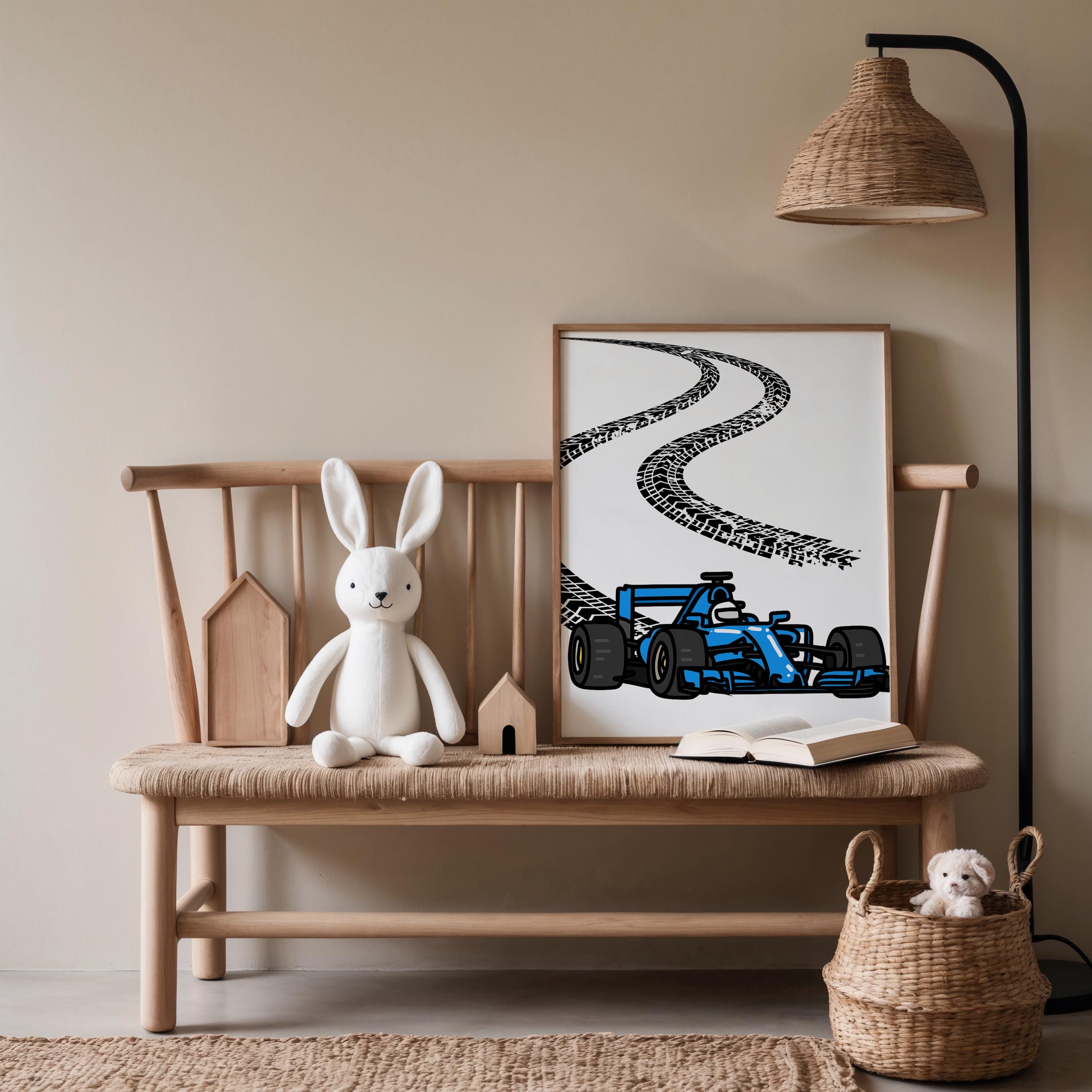 Custom Name Racing Car Nursery - Baby Nursery Wall ulasan dan harga
