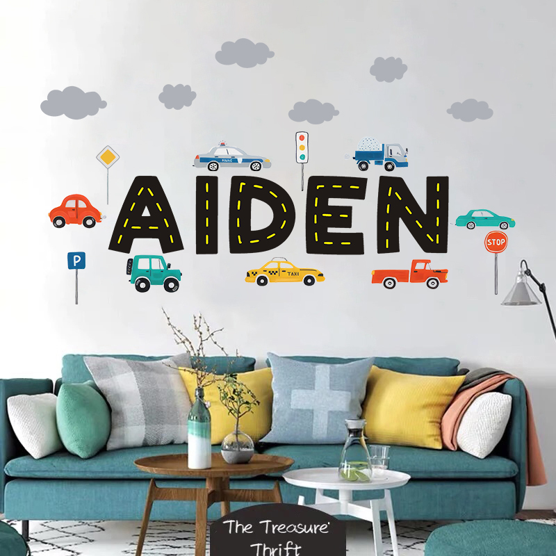 Custom Name Construction Vehic - Baby Nursery Design ulasan dan harga