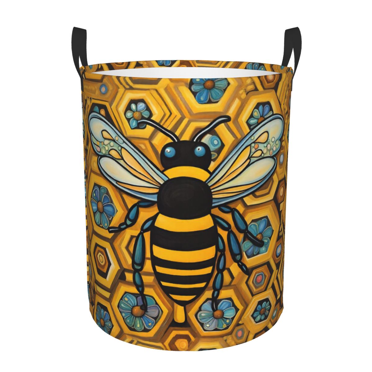 Bee And Honeycomb Print Laundr - Baby Nursery Laundry Basket ulasan dan harga