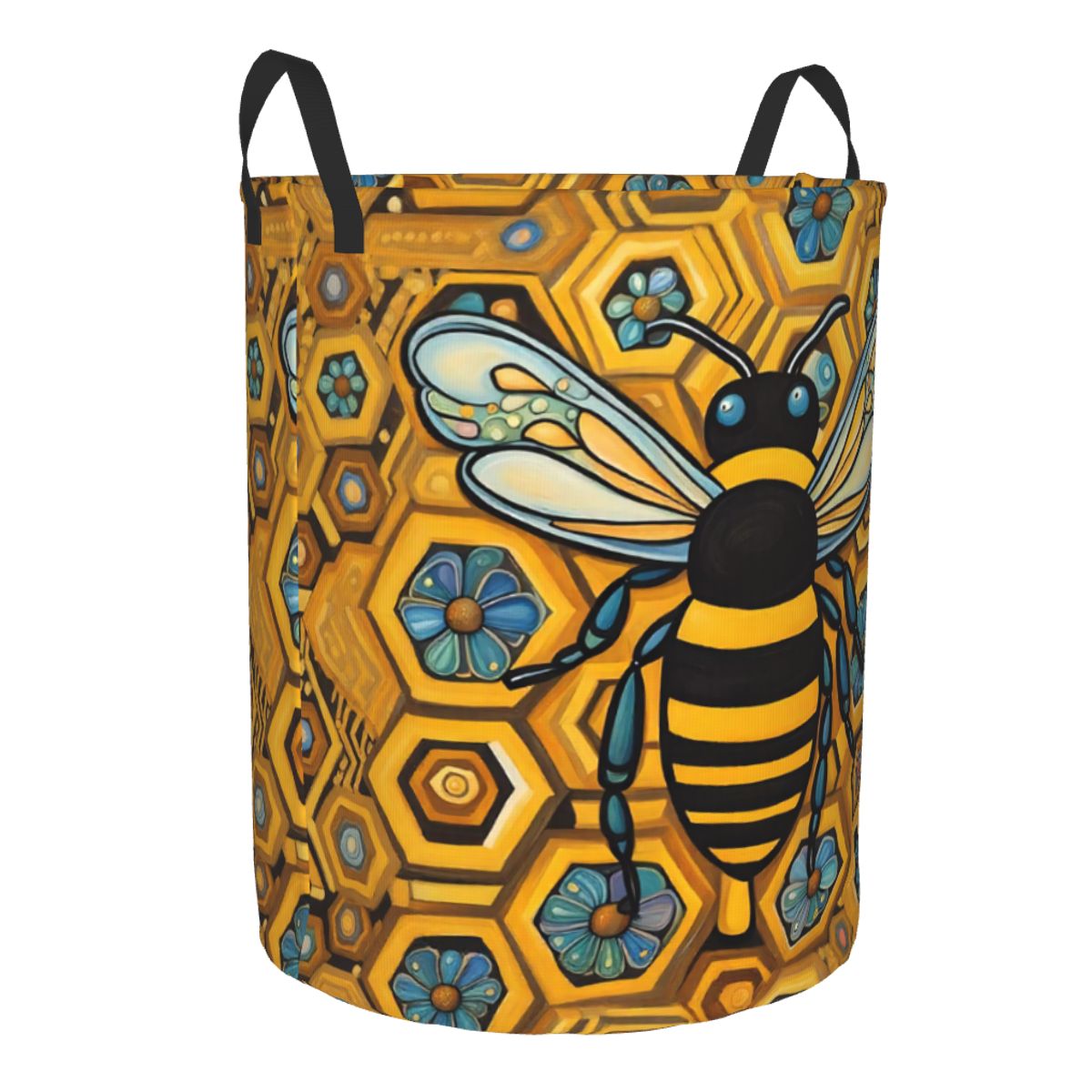 Bee And Honeycomb Print Laundr - Baby Nursery Laundry Basket ulasan dan harga