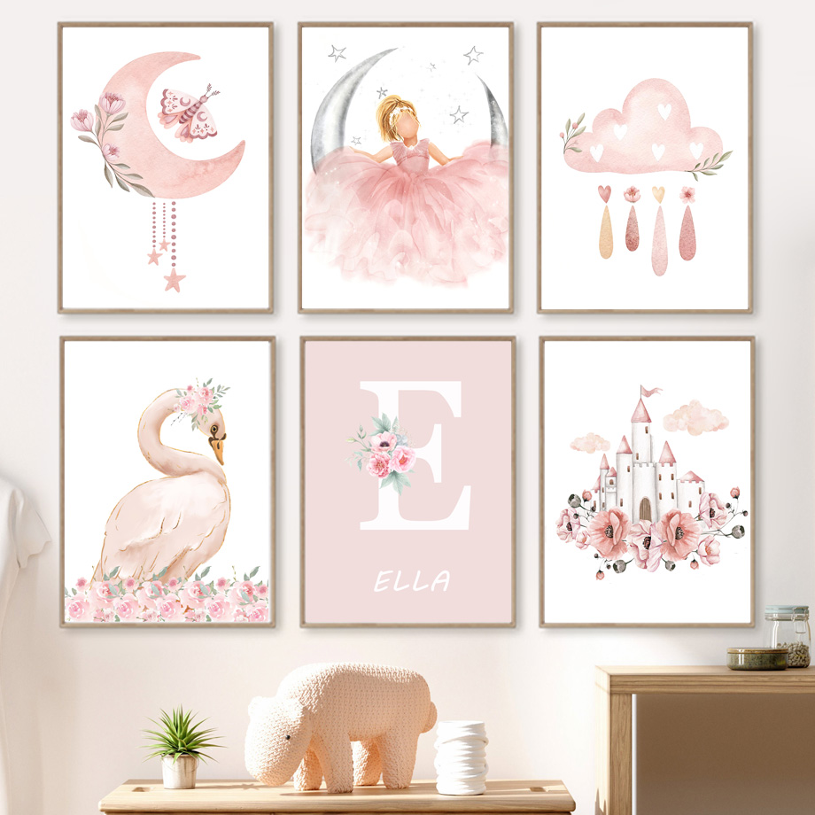Pink Angel Girl Sun Moon Cloud - Baby Nursery Design ulasan dan harga
