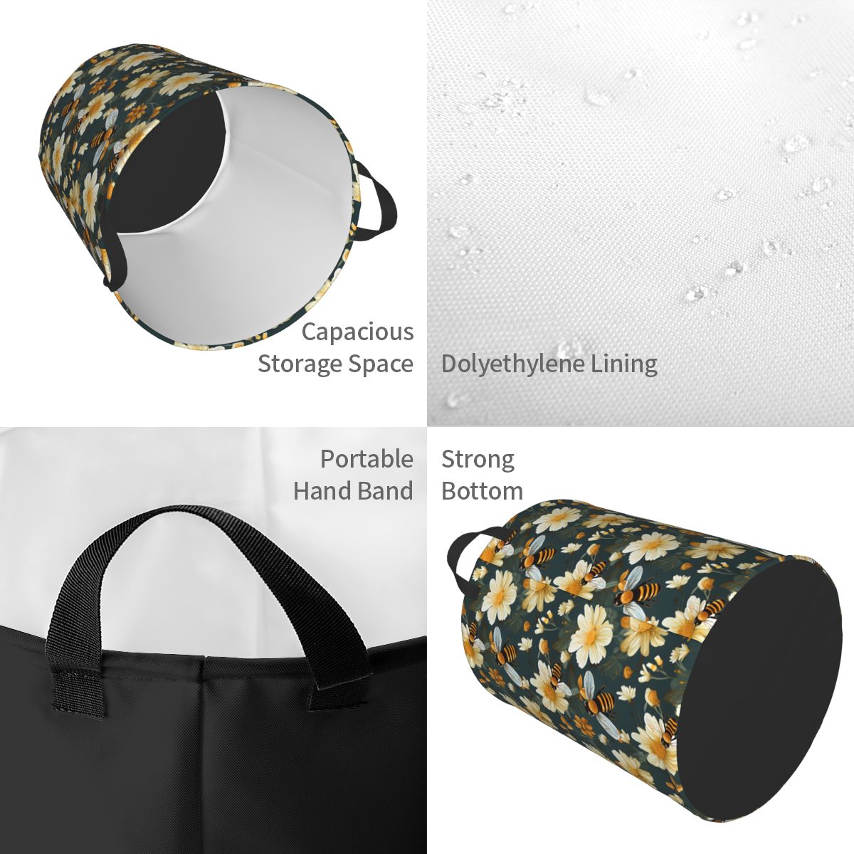 Honeycomb And Bee Pattern Laun - Baby Nursery Laundry Basket ulasan dan harga