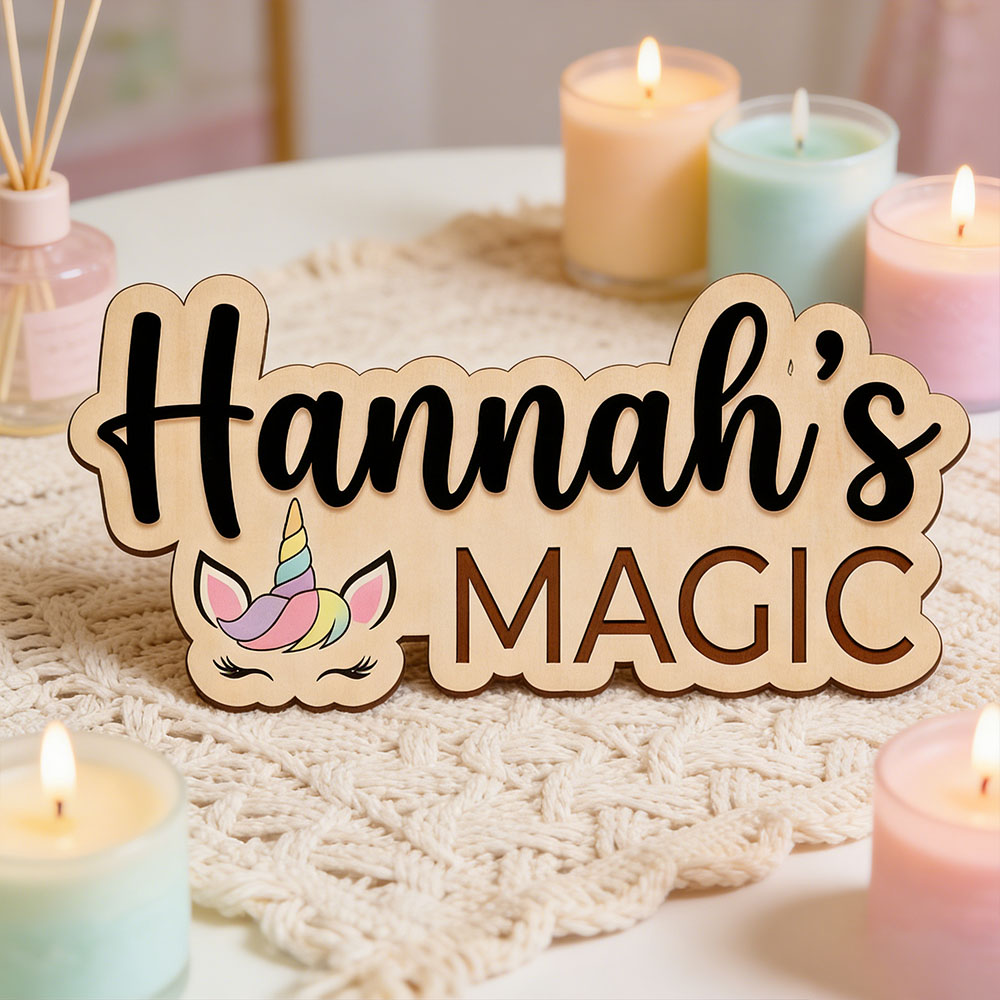 Custom Unicorn Magic Name Door - Baby Nursery Themes Girl ulasan dan harga