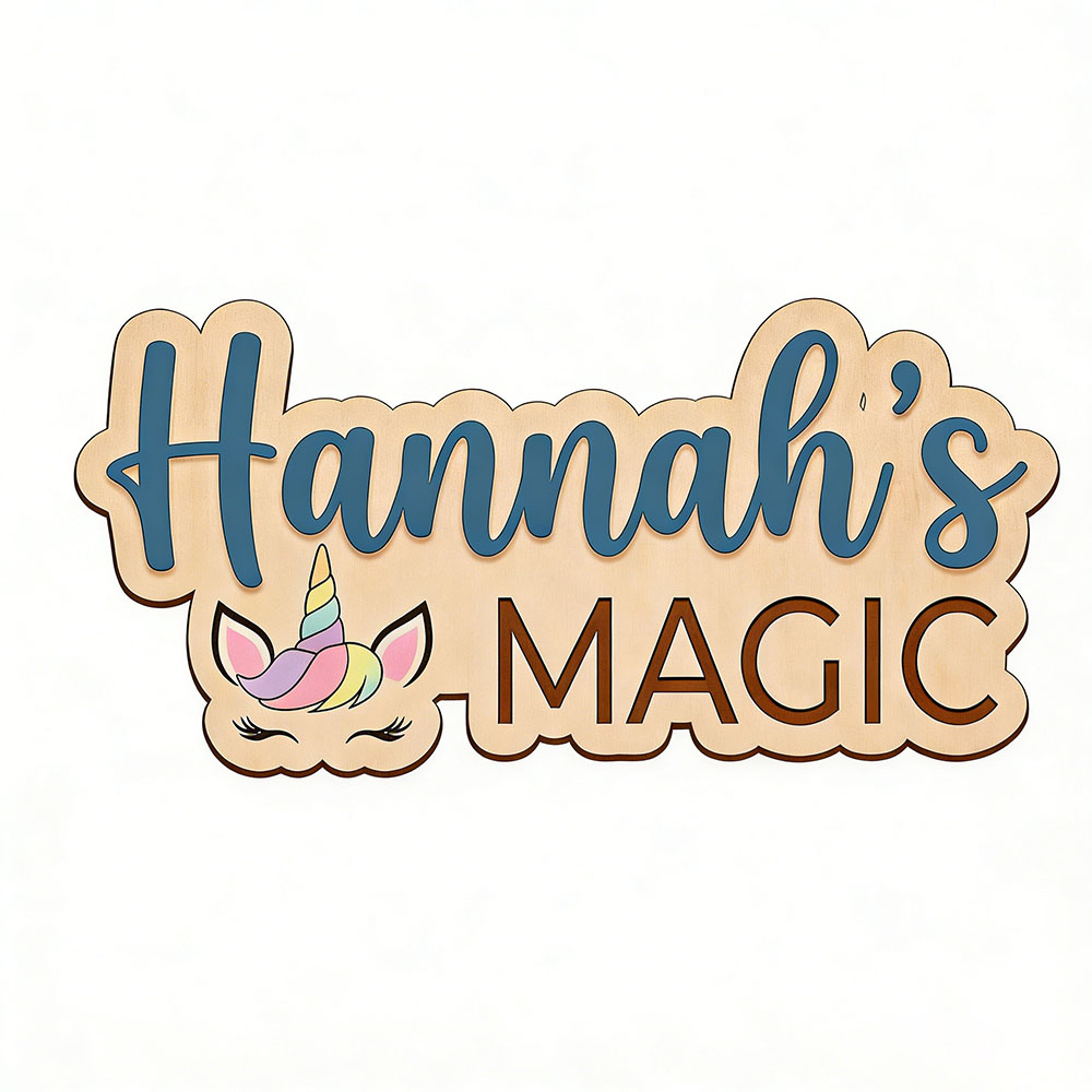 Custom Unicorn Magic Name Door - Baby Nursery Themes Girl ulasan dan harga