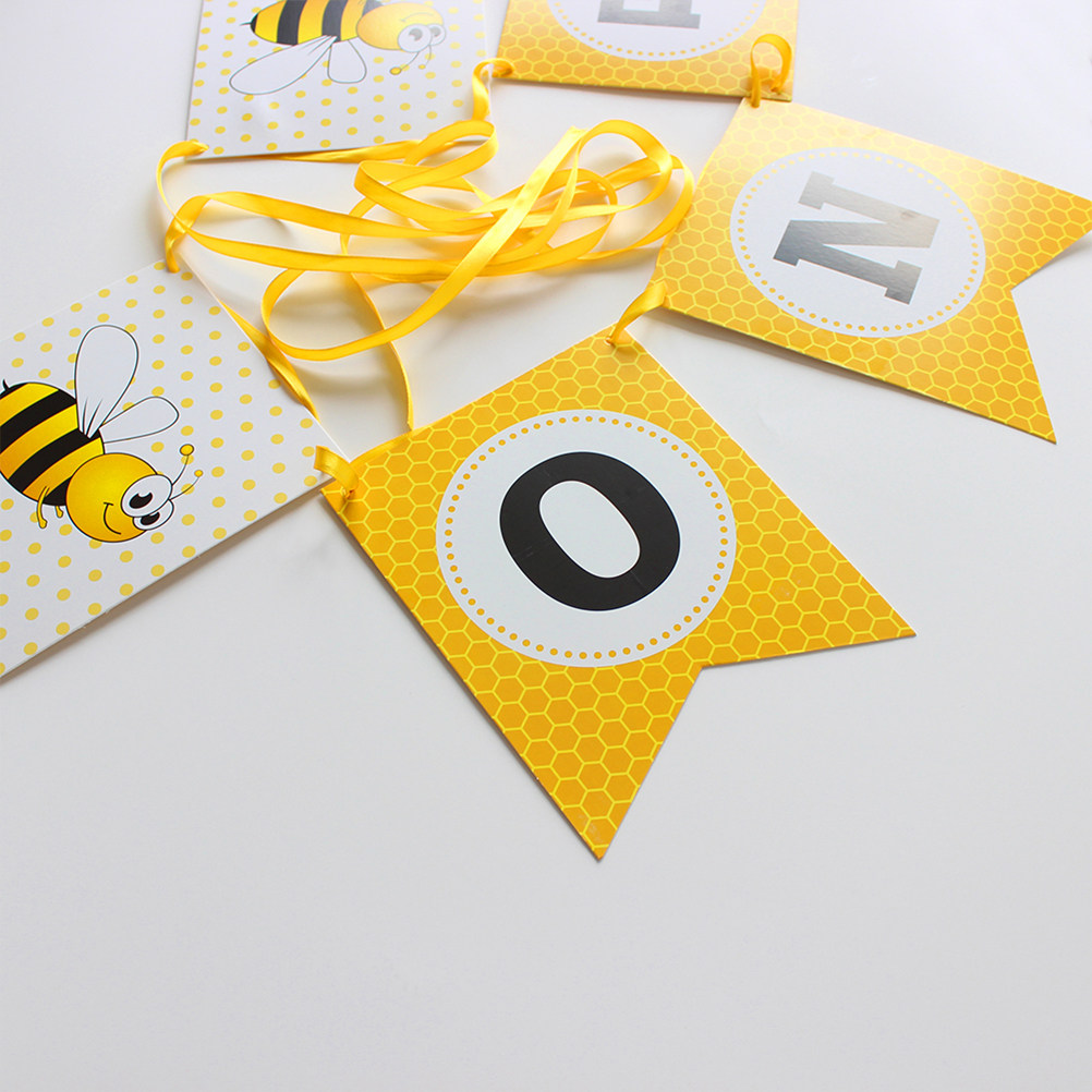 Bee Inspired Bunting Banner On - Baby Nursery Bunting ulasan dan harga
