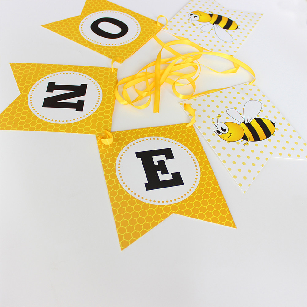 Bee Inspired Bunting Banner On - Baby Nursery Bunting ulasan dan harga