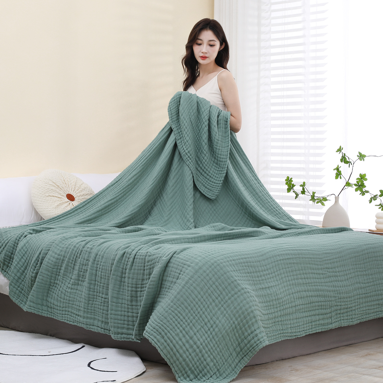 100% Cotton Muslin Blanket For - Swaddle Blanket Muslin ulasan dan harga