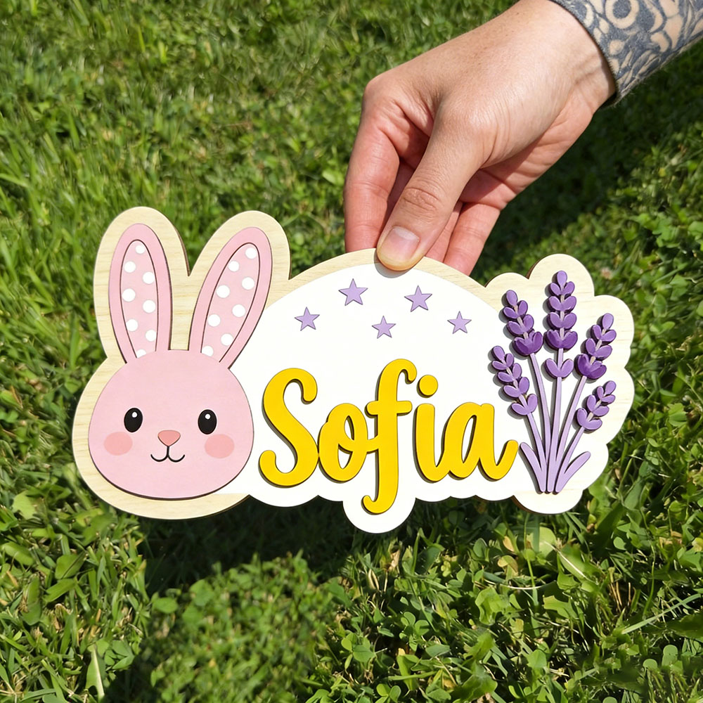25cm Personalized Pastel Bunny - Baby Nursery Themes Girl ulasan dan harga