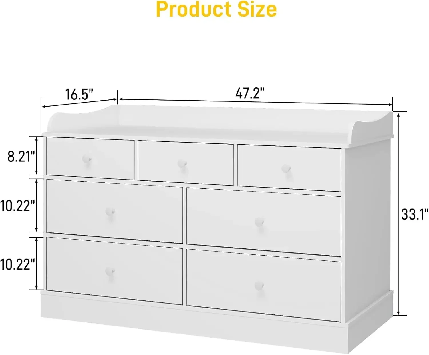 Kids Dresser Cabinet with 7 Dr - Baby Nursery Dresser Changing Table ulasan dan harga