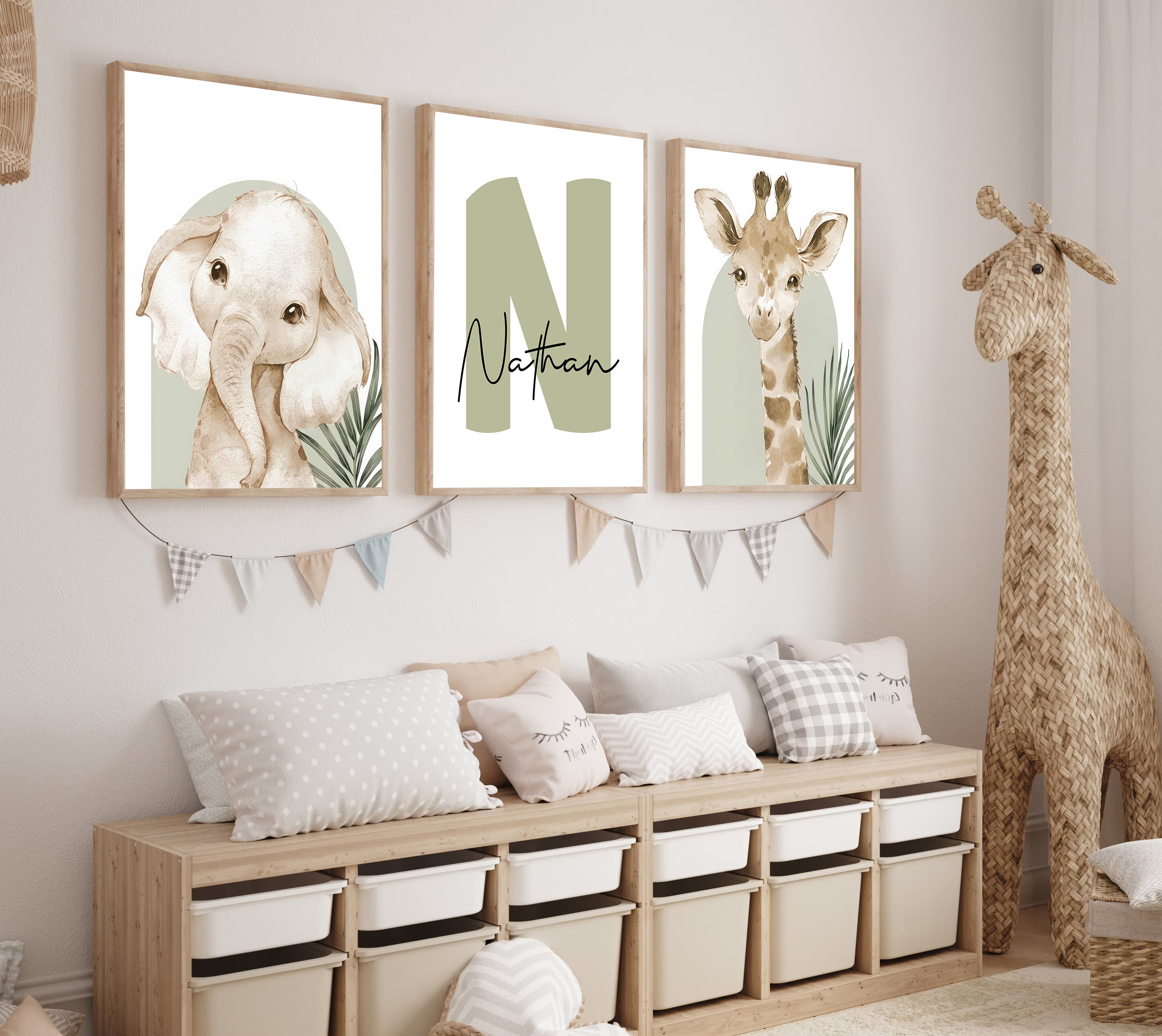 3pcs/set Customized Personaliz - Baby Nursery Wall Decor ulasan dan harga