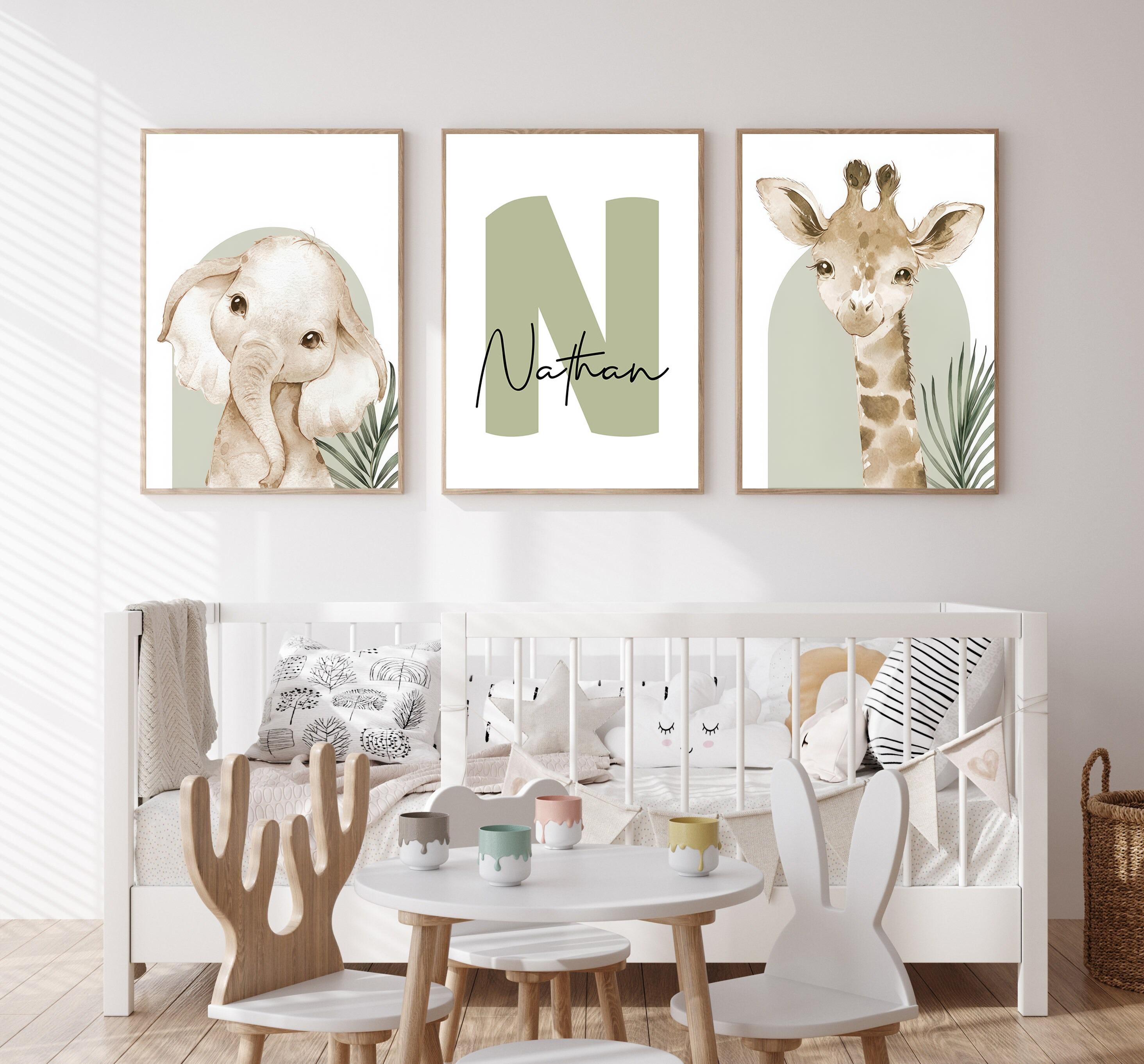 3pcs/set Customized Personaliz - Baby Nursery Wall Decor ulasan dan harga