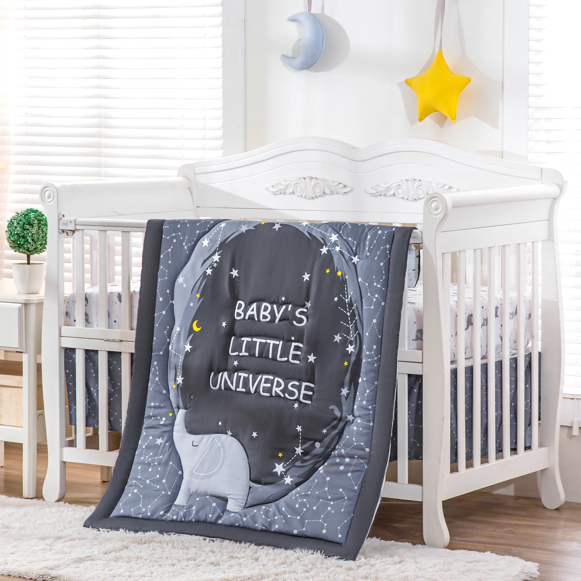 3Pcs Cosmic theme newborn Crib - Baby Nursery Themes Girl ulasan dan harga