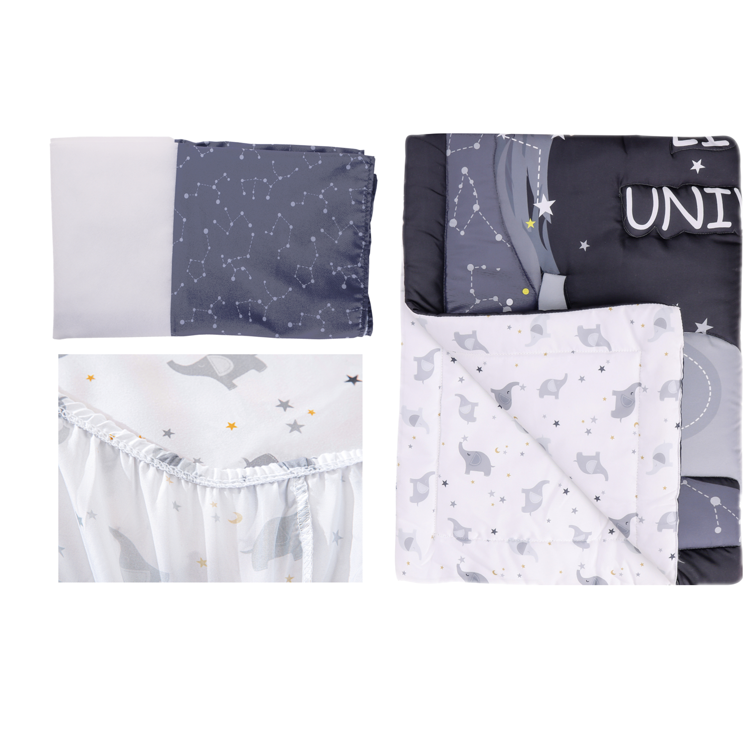 3Pcs Cosmic theme newborn Crib - Baby Nursery Themes Girl ulasan dan harga