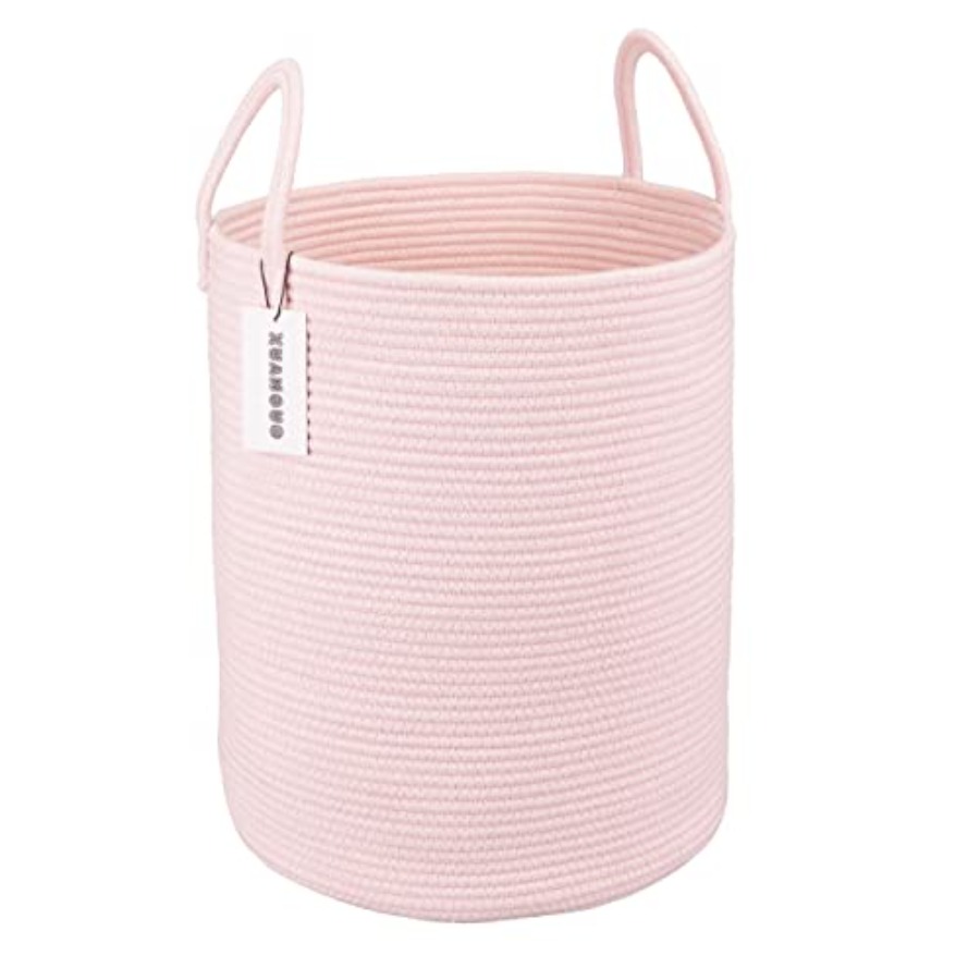 Cotton Rope Laundry Basket Ham - Baby Nursery Laundry Basket ulasan dan harga