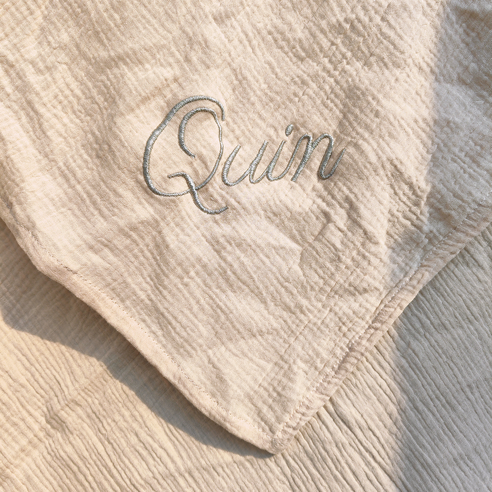 Personalized Name Embroidered  - Swaddle Blanket Muslin ulasan dan harga