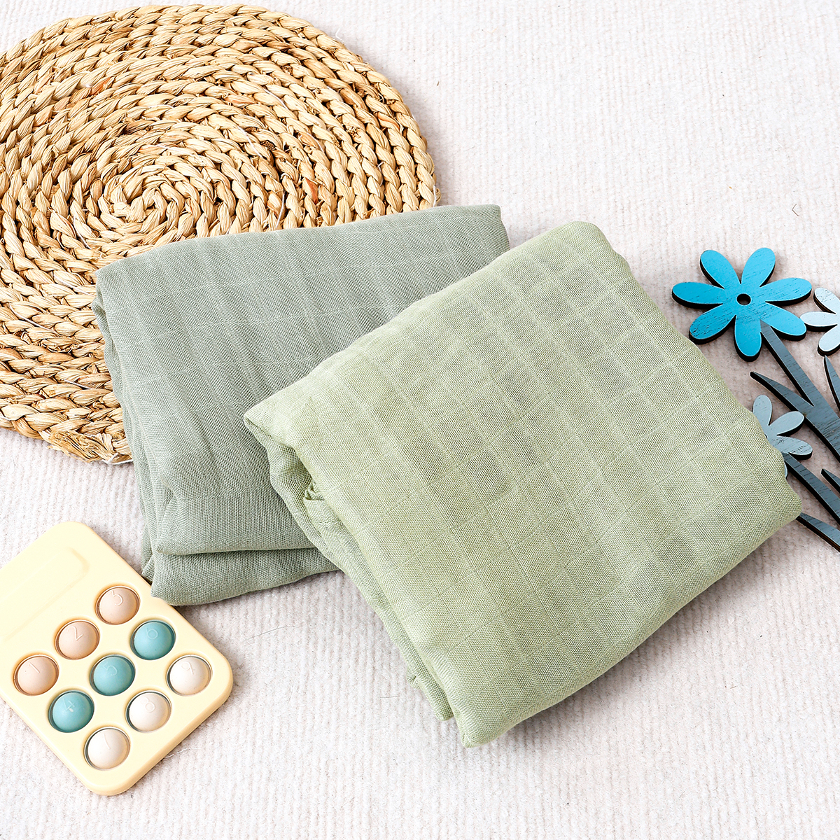 Happyflute 120x110cm Muslin Ba - Swaddle Blanket Muslin ulasan dan harga