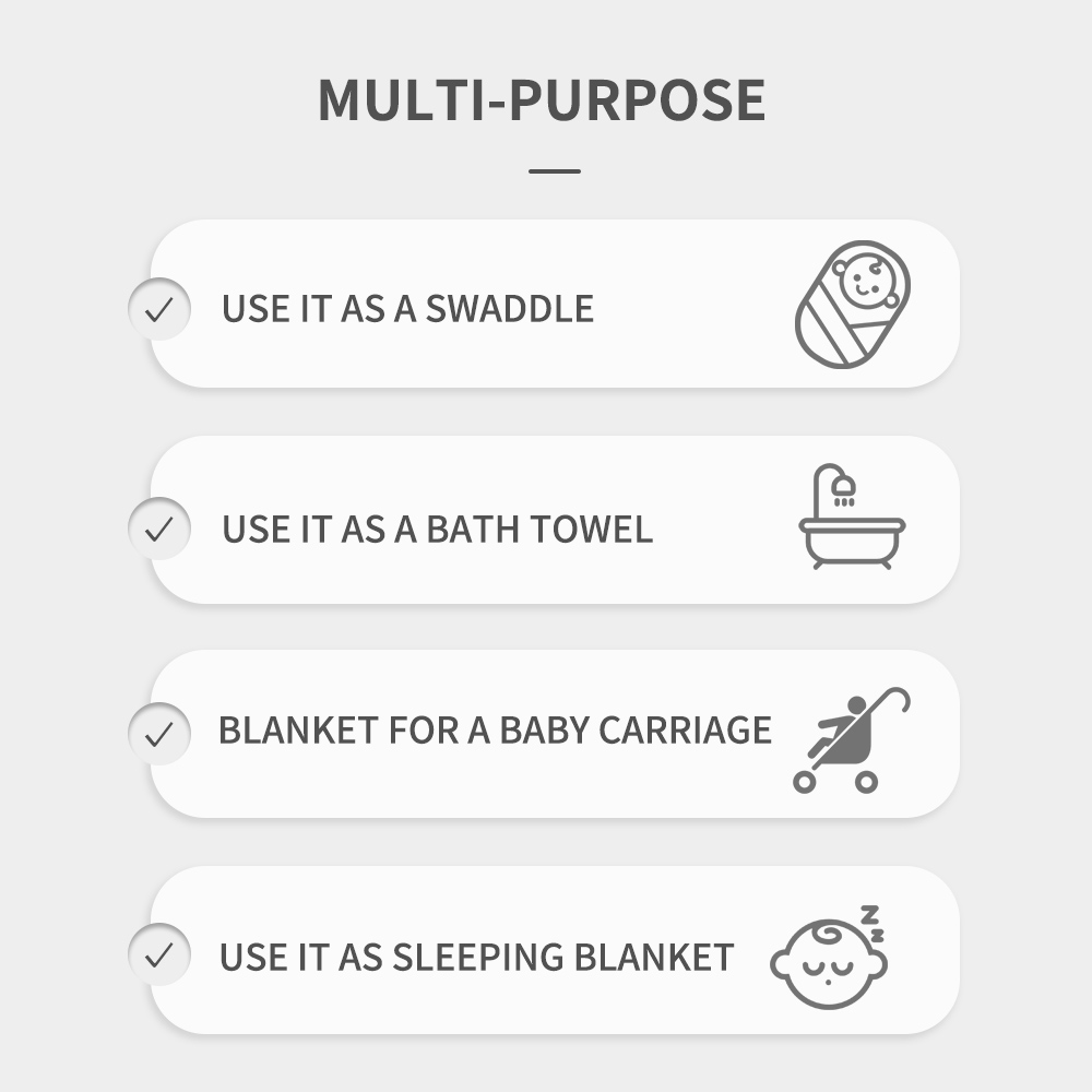 Happyflute 120x110cm Muslin Ba - Swaddle Blanket Muslin ulasan dan harga