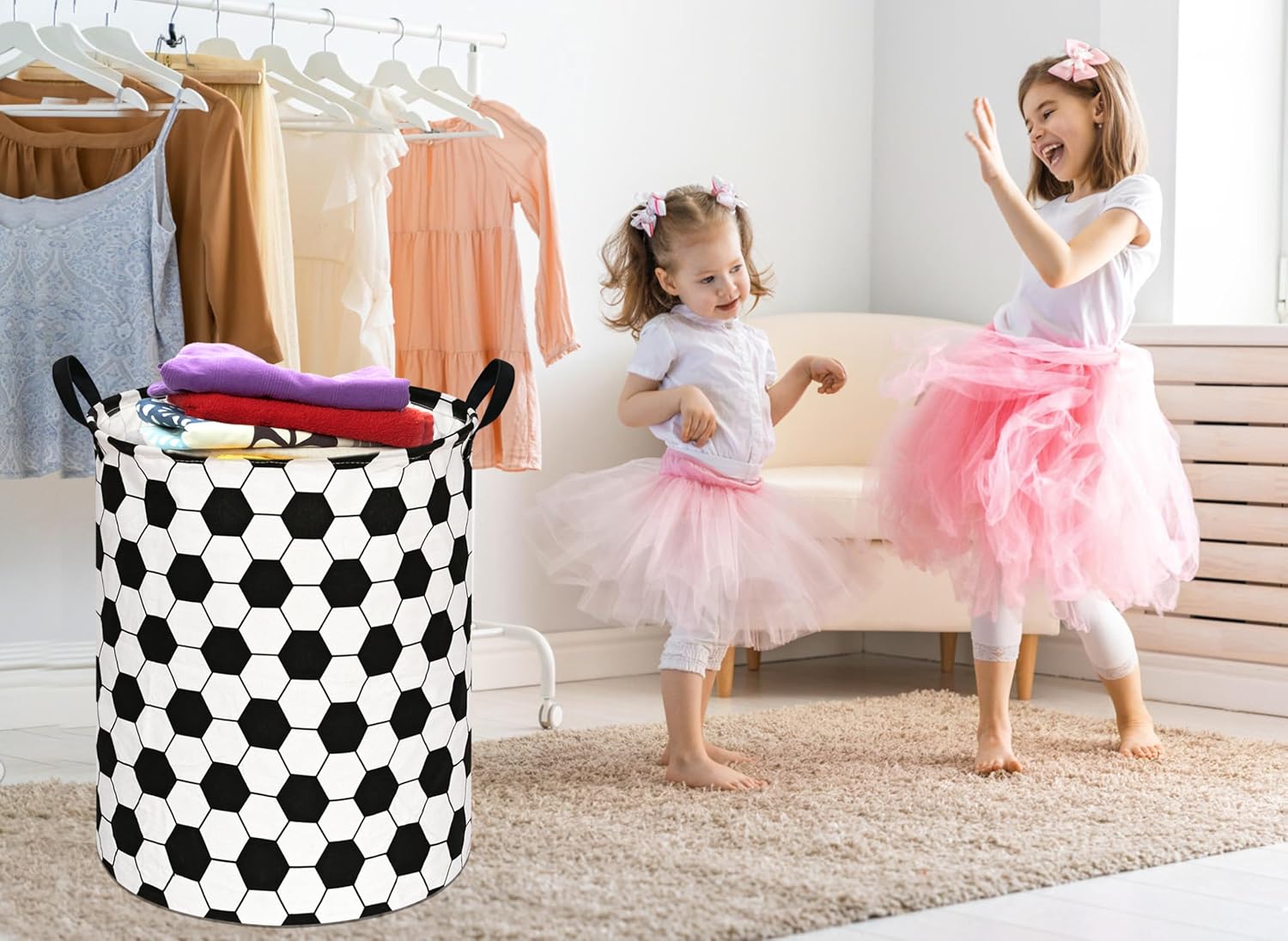 Round Kids Laundry Gift Basket - Baby Nursery Laundry Basket ulasan dan harga