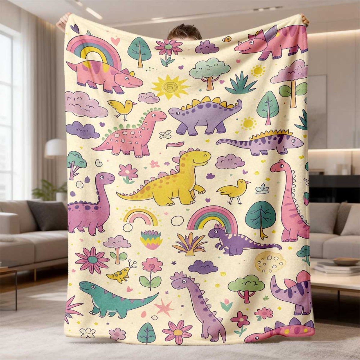 Super Cute Dinosaur Rainbow Th - Baby Nursery Themes Girl ulasan dan harga