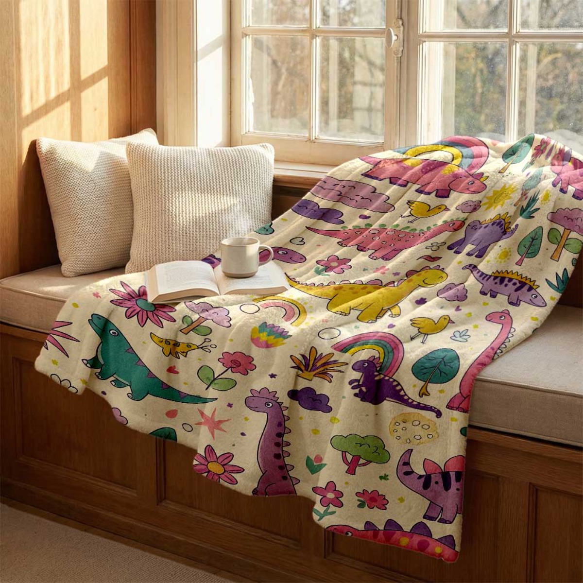 Super Cute Dinosaur Rainbow Th - Baby Nursery Themes Girl ulasan dan harga