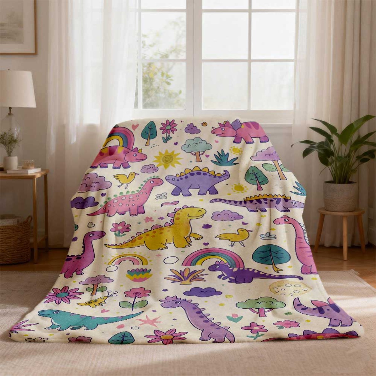 Super Cute Dinosaur Rainbow Th - Baby Nursery Themes Girl ulasan dan harga