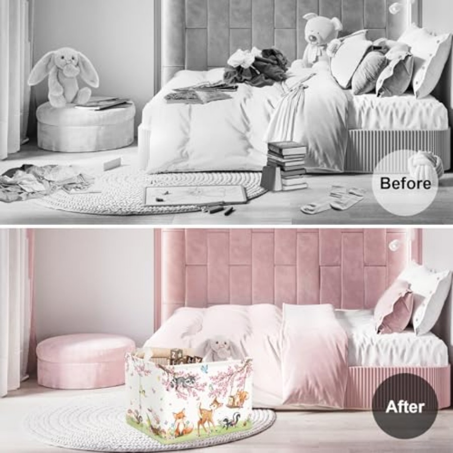 Forest Animal Baby Storage Bas - Baby Nursery Laundry Basket ulasan dan harga