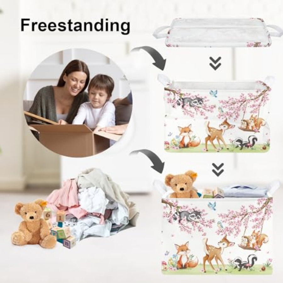 Forest Animal Baby Storage Bas - Baby Nursery Laundry Basket ulasan dan harga