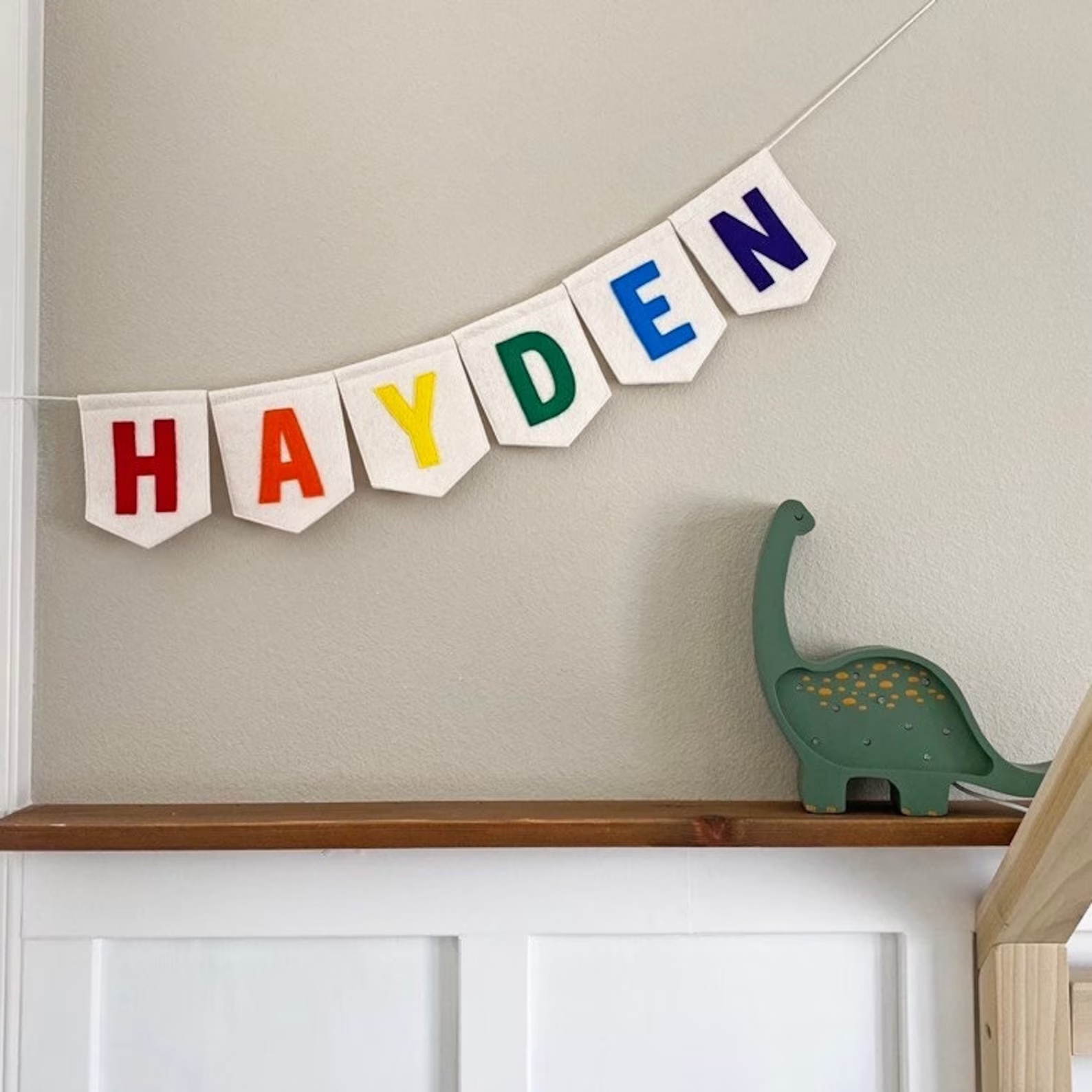 Personalized Felt Letter Banne - Baby Nursery Bunting ulasan dan harga