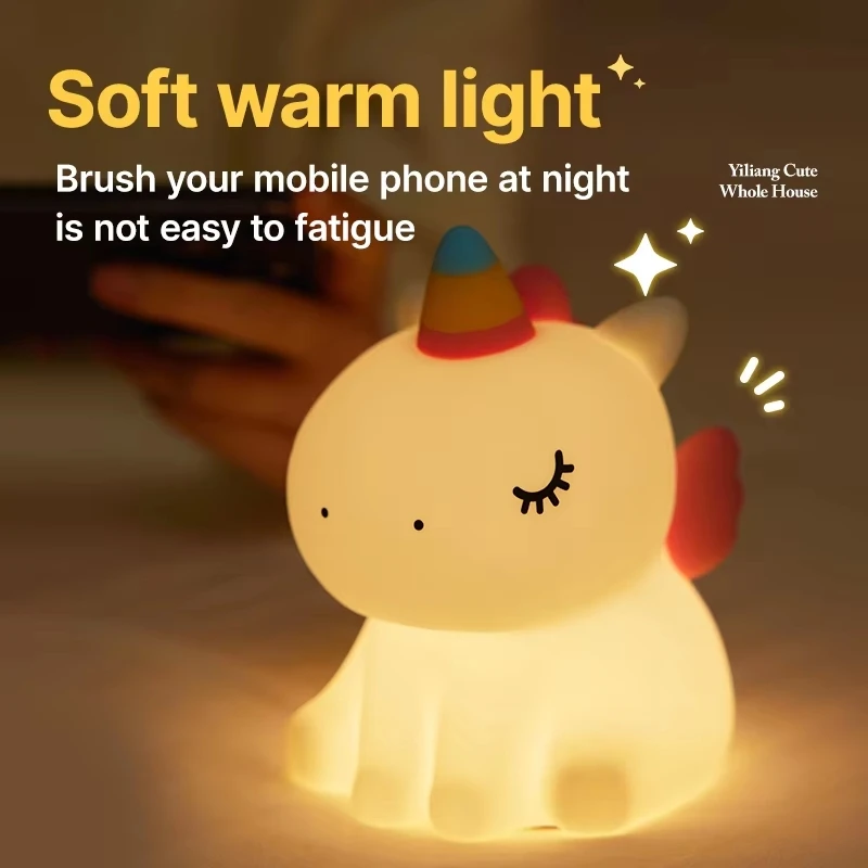 Cute Silicone Night Light Dimm - Baby Nursery Table Lamp ulasan dan harga