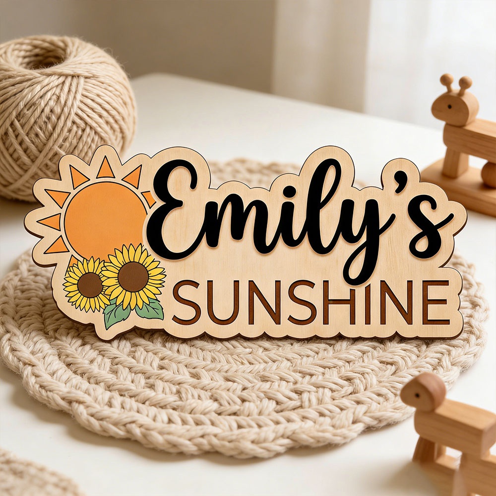 Sunflower Sunshine Themed Cust - Baby Nursery Wall ulasan dan harga