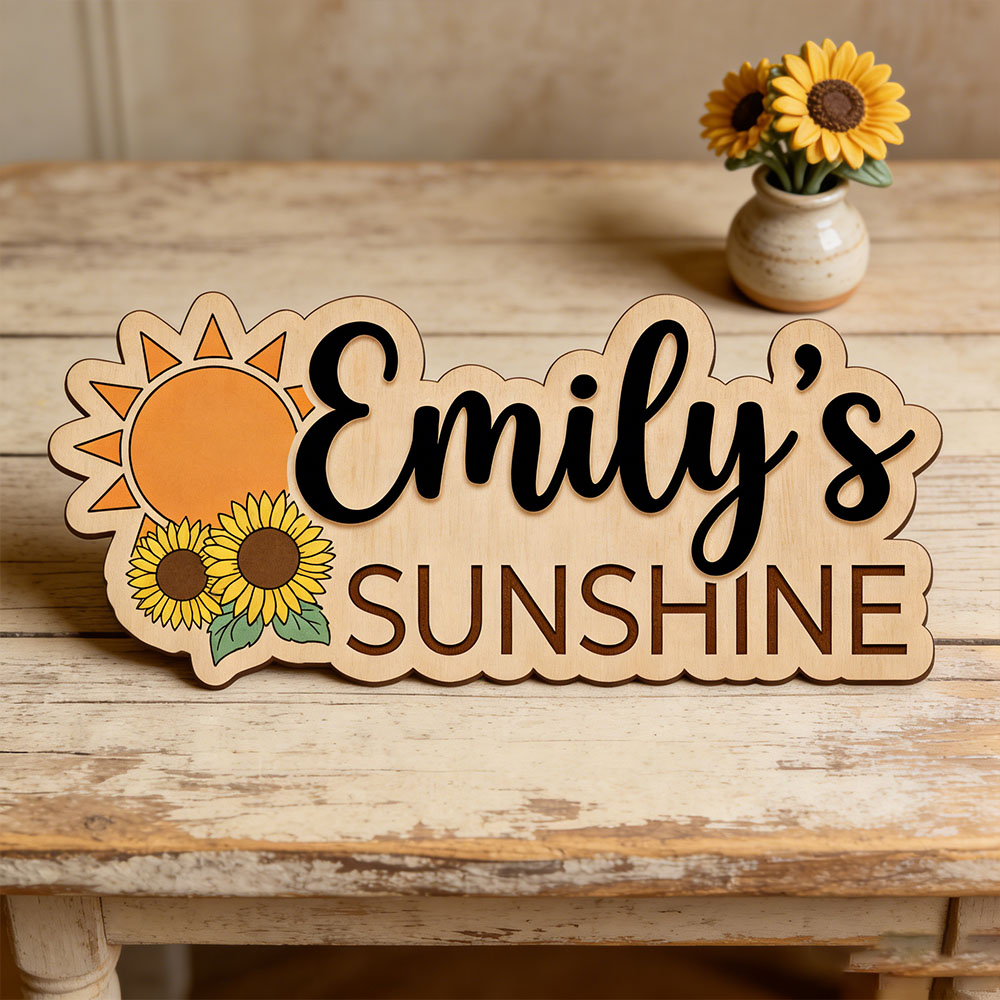 Sunflower Sunshine Themed Cust - Baby Nursery Wall ulasan dan harga