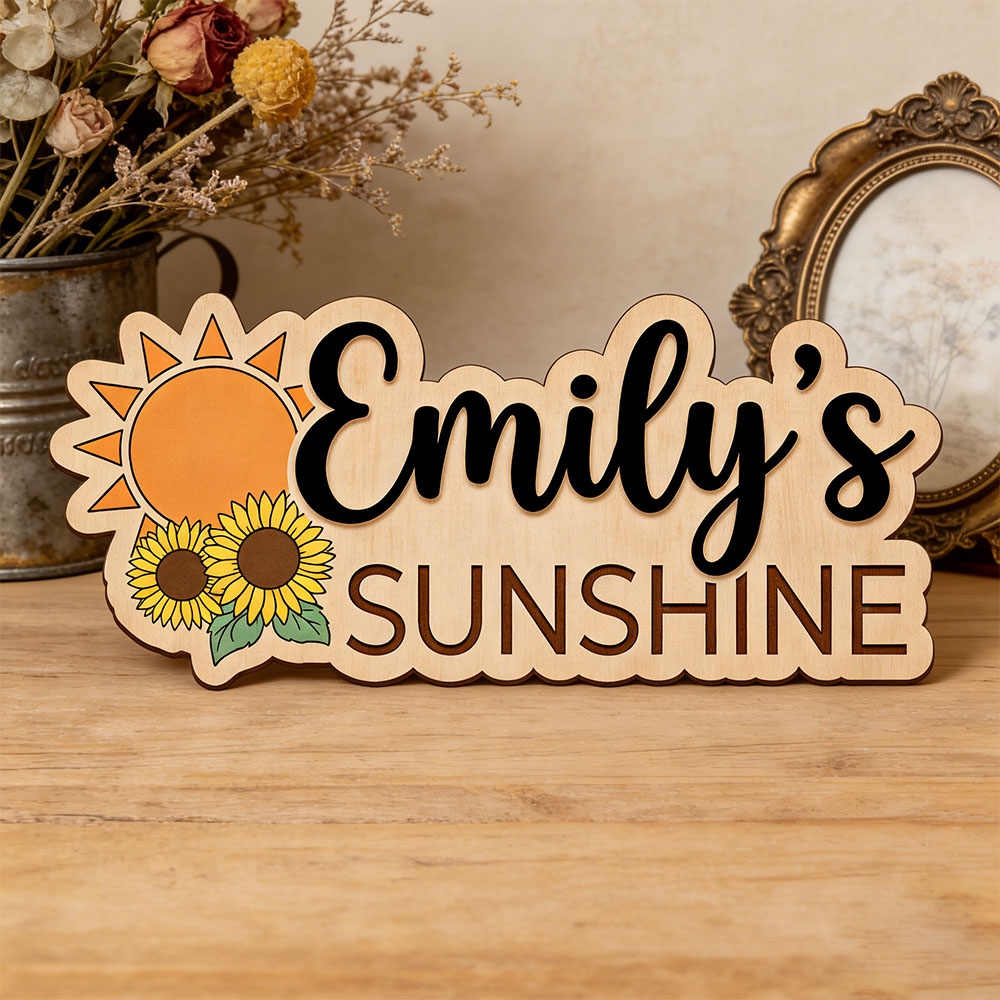 Sunflower Sunshine Themed Cust - Baby Nursery Wall ulasan dan harga
