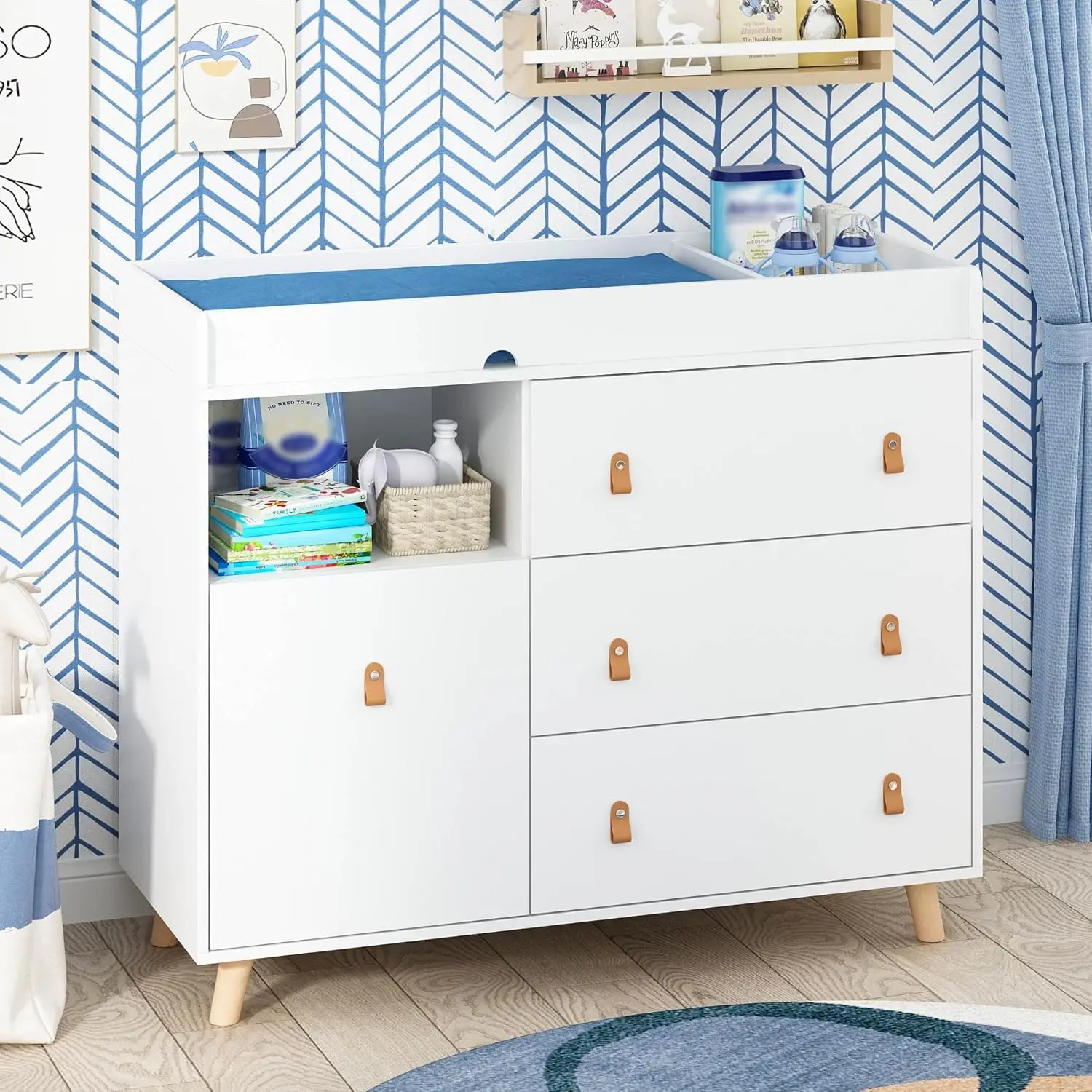 Baby Dresser Changing Table wi - Baby Nursery Dresser Changing Table ulasan dan harga