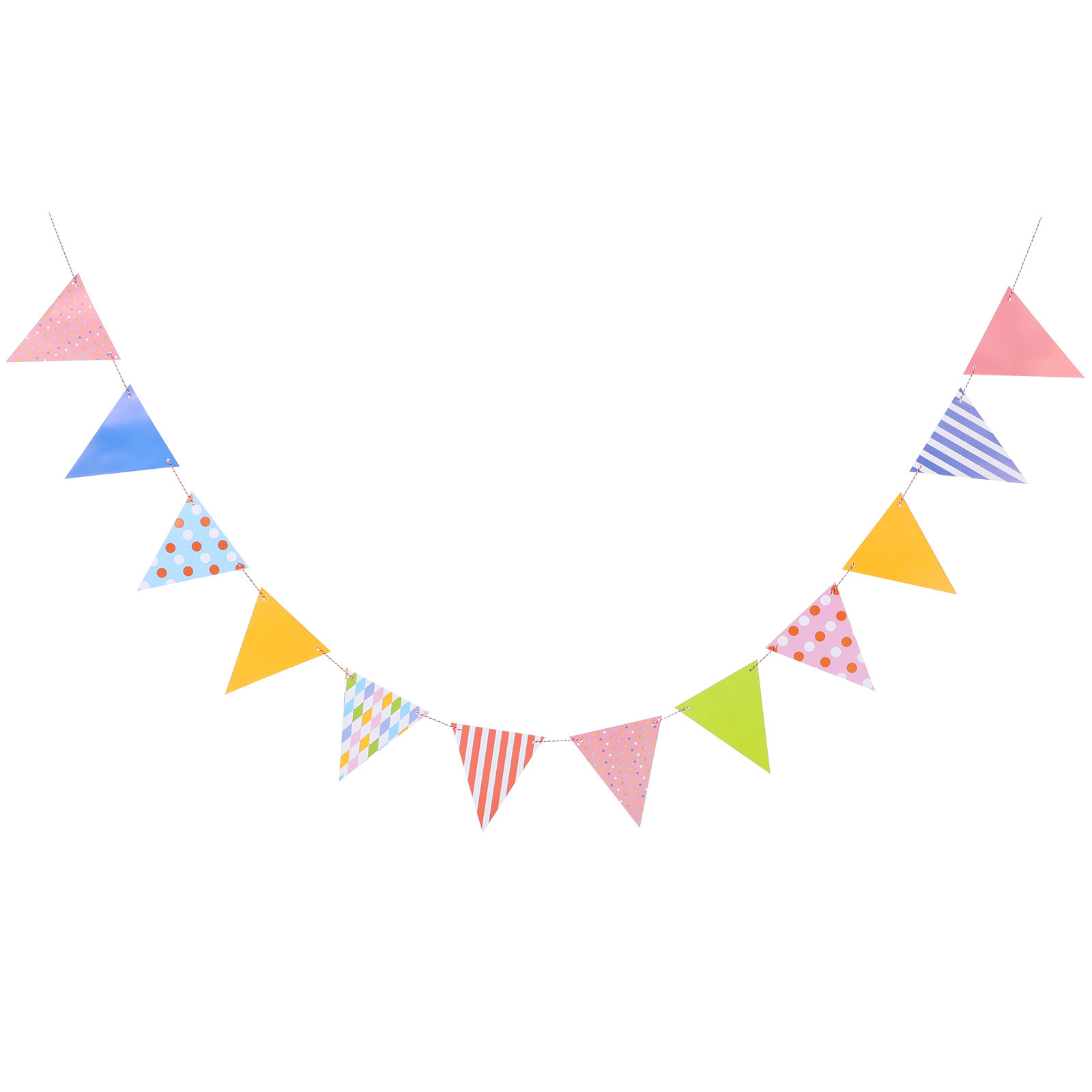 Colorful Triangle Paper Buntin - Baby Nursery Bunting ulasan dan harga