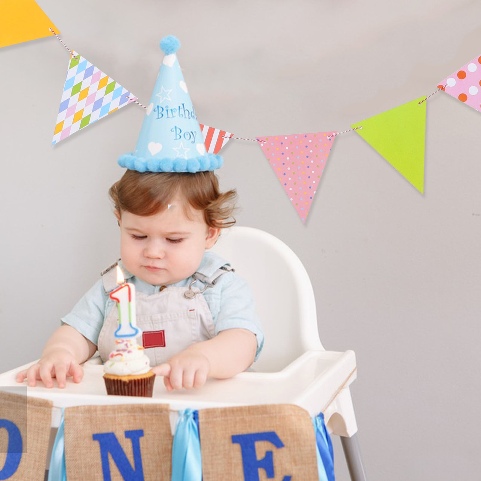 Colorful Triangle Paper Buntin - Baby Nursery Bunting ulasan dan harga