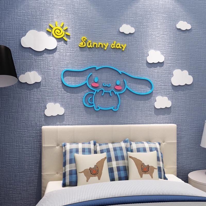 Sanrio Stickers Acrylic Layout - Baby Nursery Wall Decor ulasan dan harga
