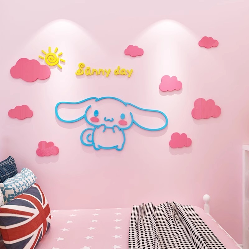 Sanrio Stickers Acrylic Layout - Baby Nursery Wall Decor ulasan dan harga