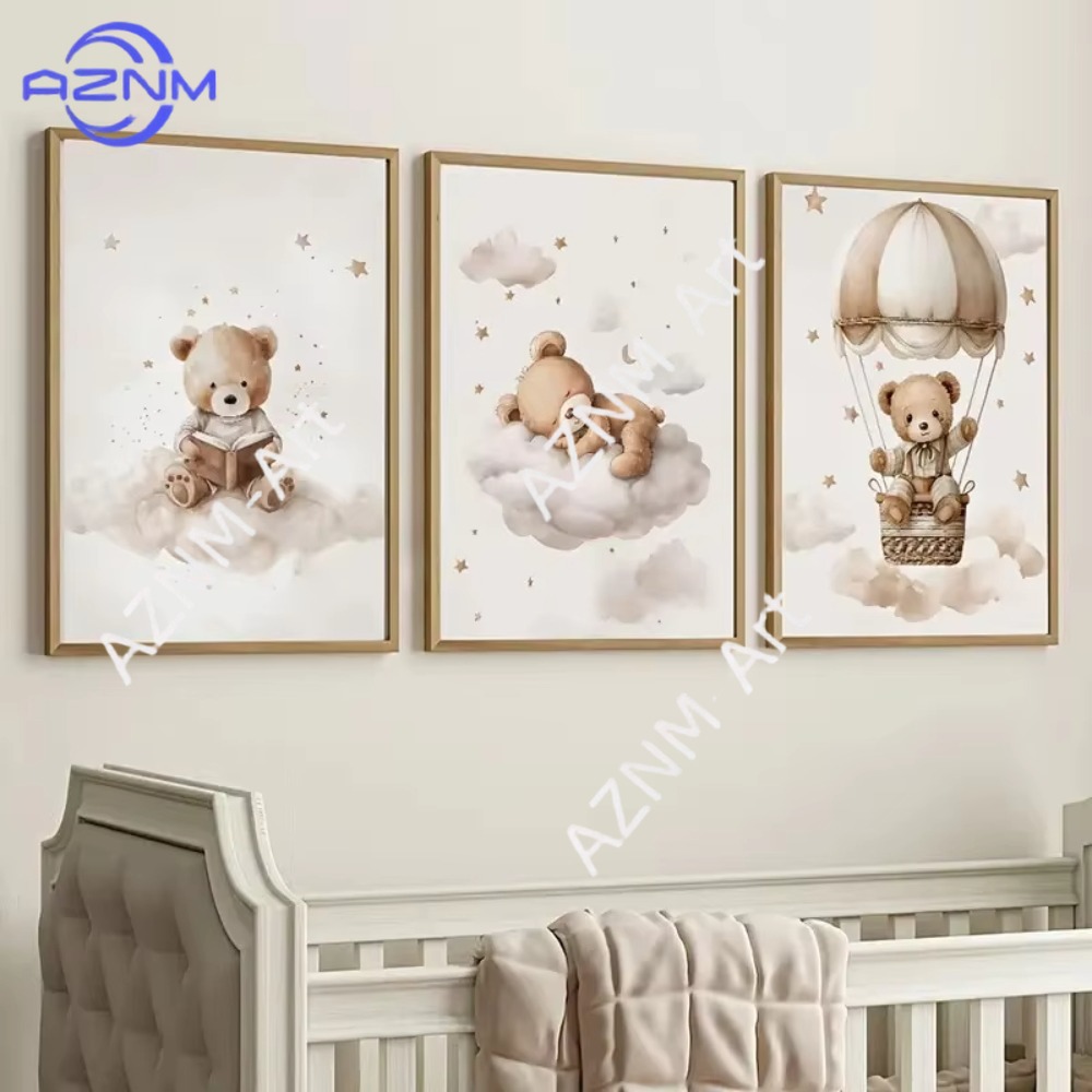1Pc/3Pcs Bohemian Style Teddy  - Baby Nursery Wall Decor ulasan dan harga