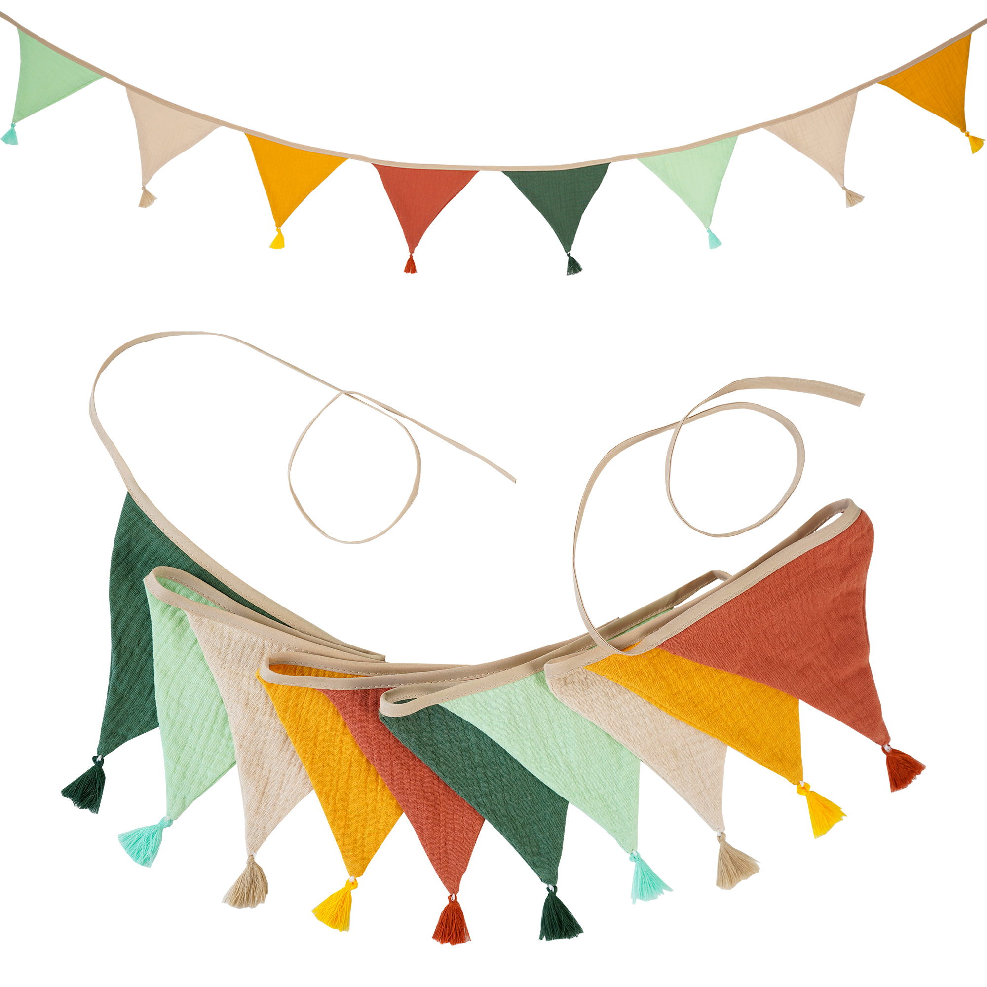2.6M/8.5FT Nursery Fabric Bunt - Baby Nursery Bunting ulasan dan harga