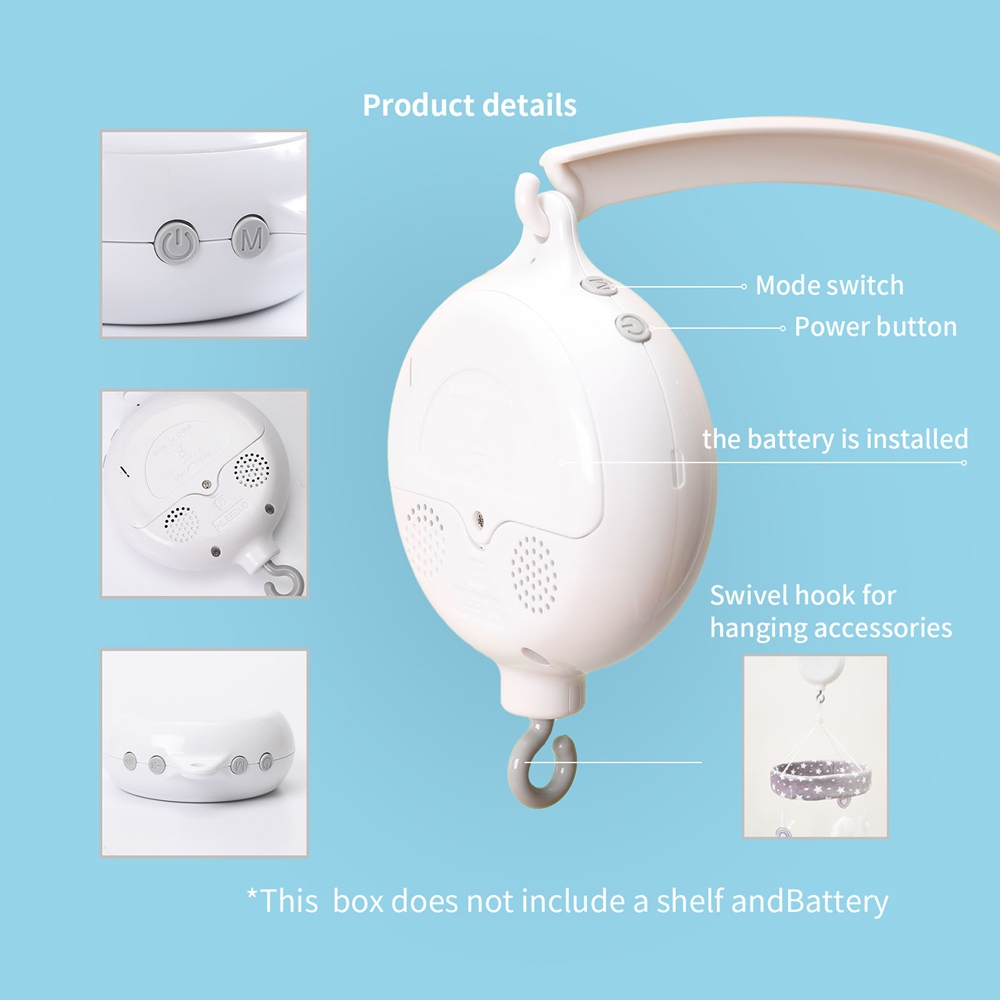 Crib Bell Rotary Music Box wit - Baby Nursery Song ulasan dan harga