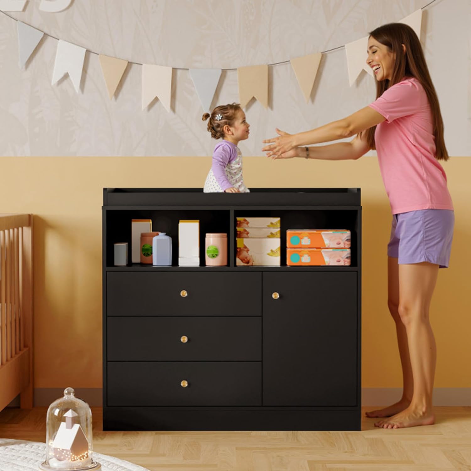 Nursery Dresser with Changing  - Baby Nursery Dresser Changing Table ulasan dan harga