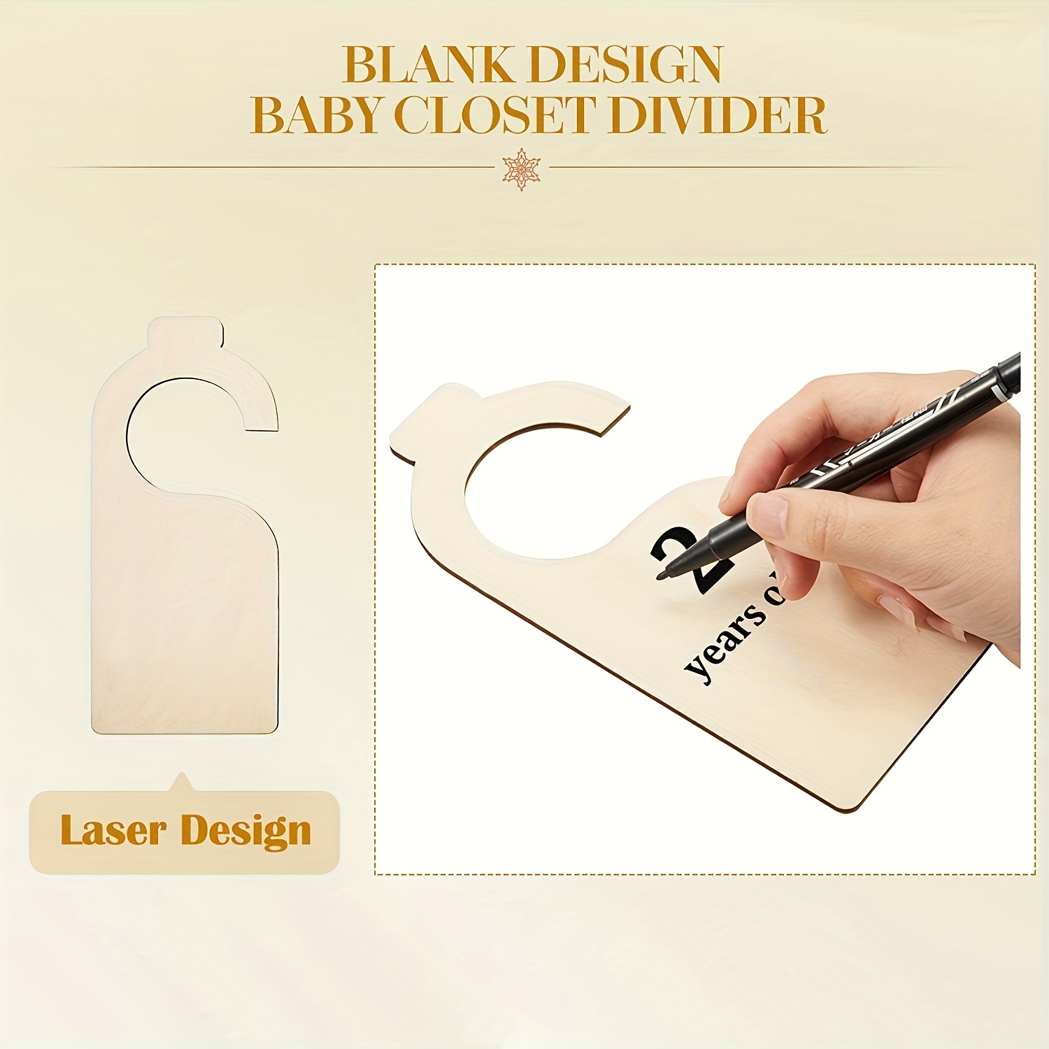 10 Pcs Blank Wooden Closet Div - Baby Nursery Uniform ulasan dan harga