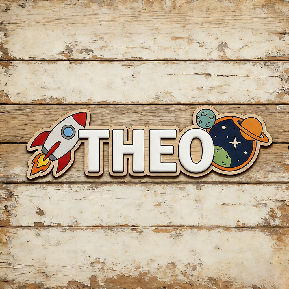 Personalized Space Rocket Name - Baby Nursery Wall ulasan dan harga
