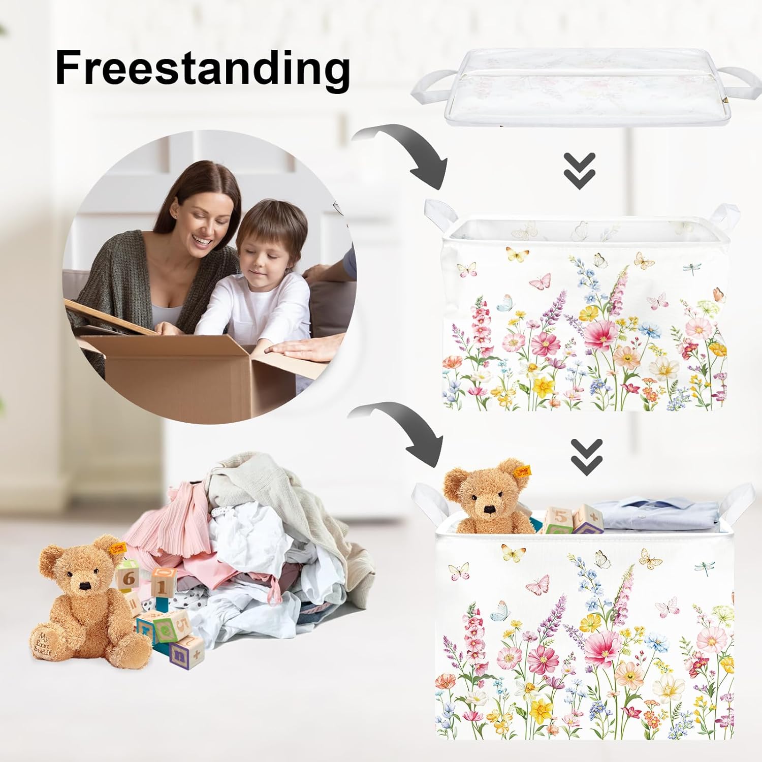 Clastyle Wildflower Baby Laund - Baby Nursery Laundry Basket ulasan dan harga