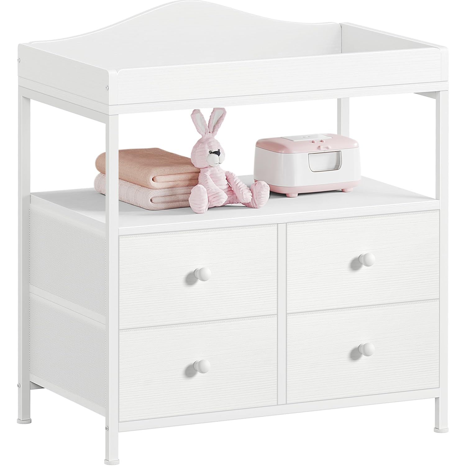 White Baby Changing Table Dres - Baby Nursery Dresser Changing Table ulasan dan harga