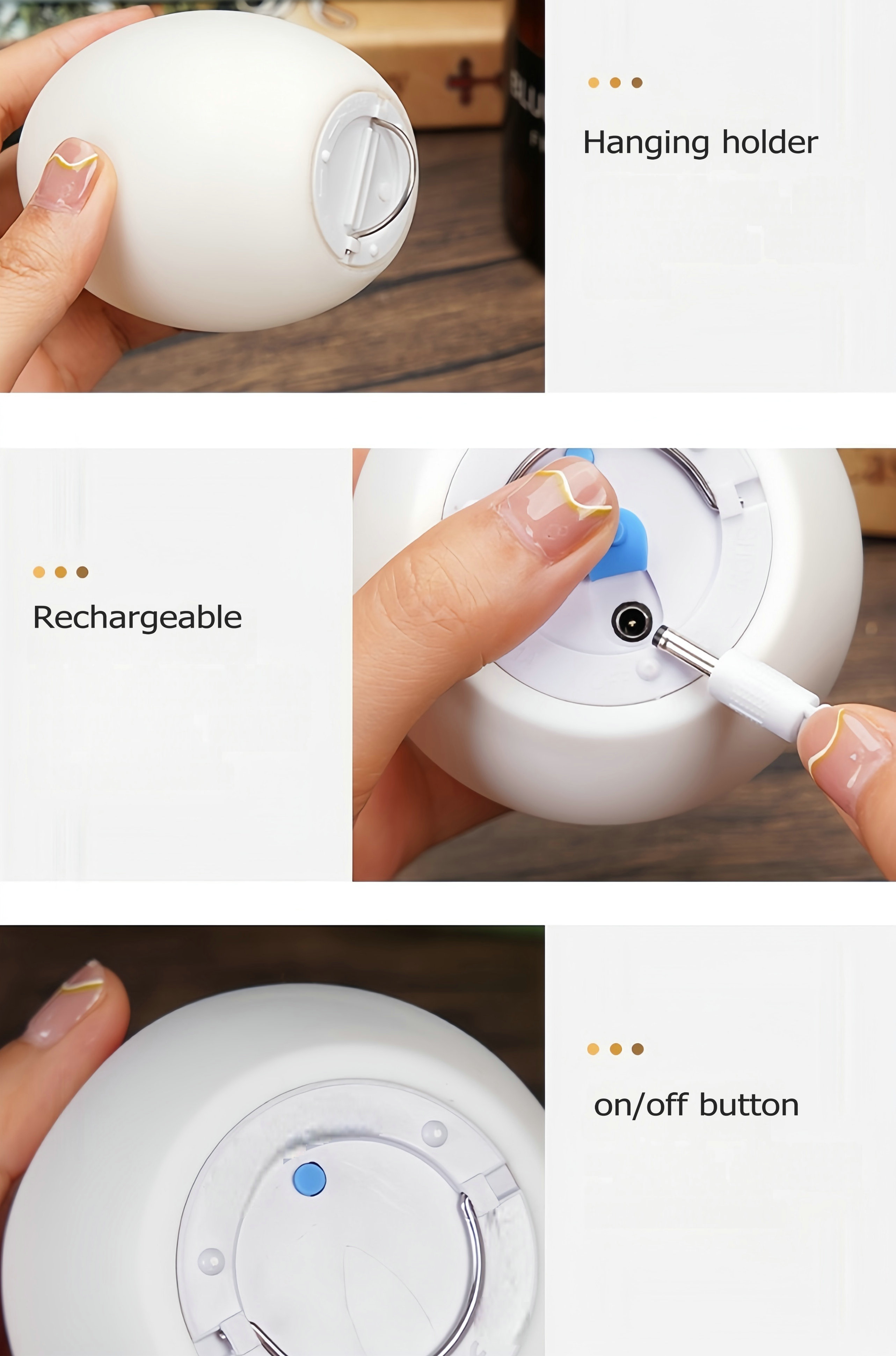 Baby Night Light Rechargeable  - Baby Nursery Egg Light ulasan dan harga